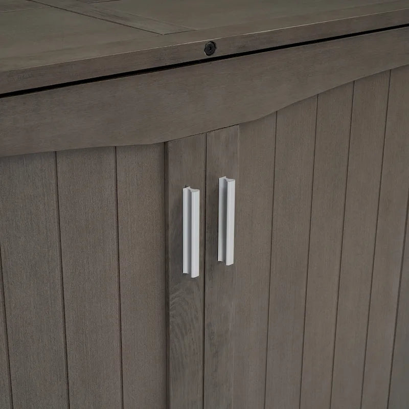 Armoire-lit escamotable murale avec tiroir de chargement USB, finition gris antique