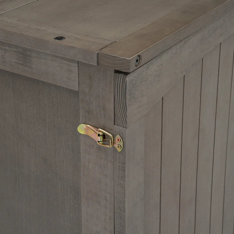 Armoire-lit escamotable murale avec tiroir de chargement USB, finition gris antique