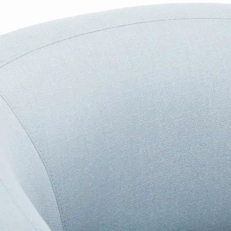 Fauteuil d'appoint pivotant et planeur en forme de tonneau, rembourré et doté d'accoudoirs à pince
