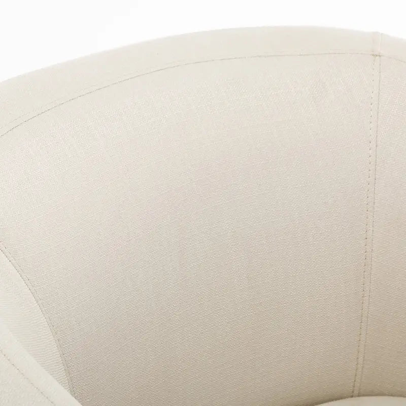 Fauteuil d'appoint pivotant et planeur en forme de tonneau, rembourré et doté d'accoudoirs à pince