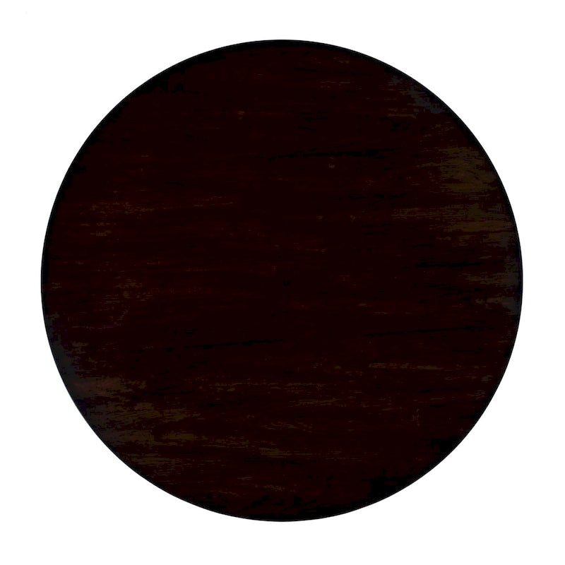 Table à manger ronde sur pied Placage en cerisier Bois massif Classique Élégante