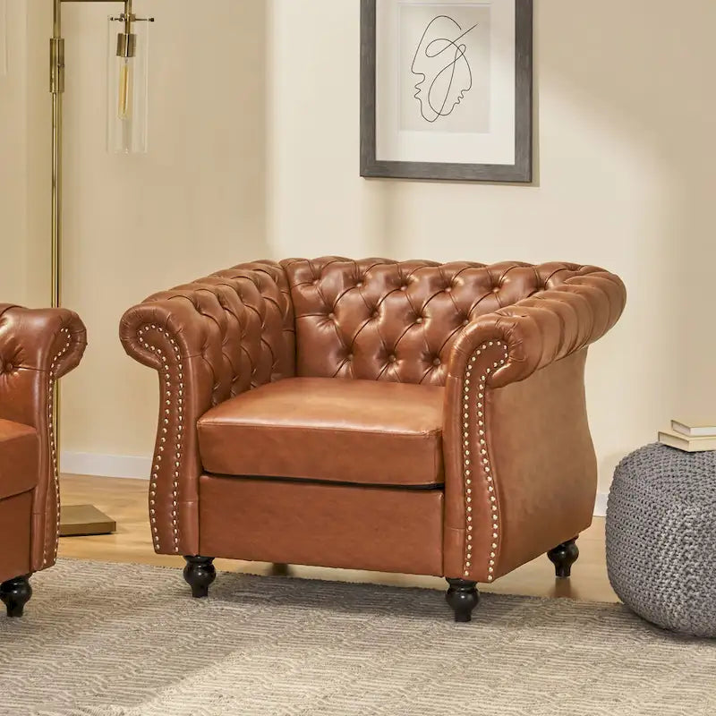 Silverdale Traditional Chesterfield Club Chair by Christopher Knight Home