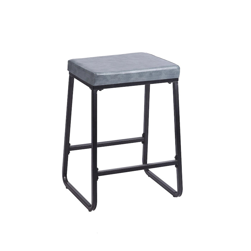Porthos Home Selma Counter Stools Set of 2, PU Leather, Iron Legs
