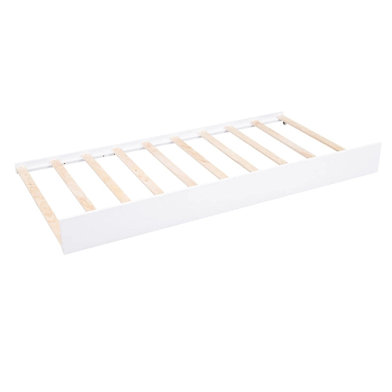 Lit de repos en bois avec deux lits gigognes, étagères de rangement et port USB