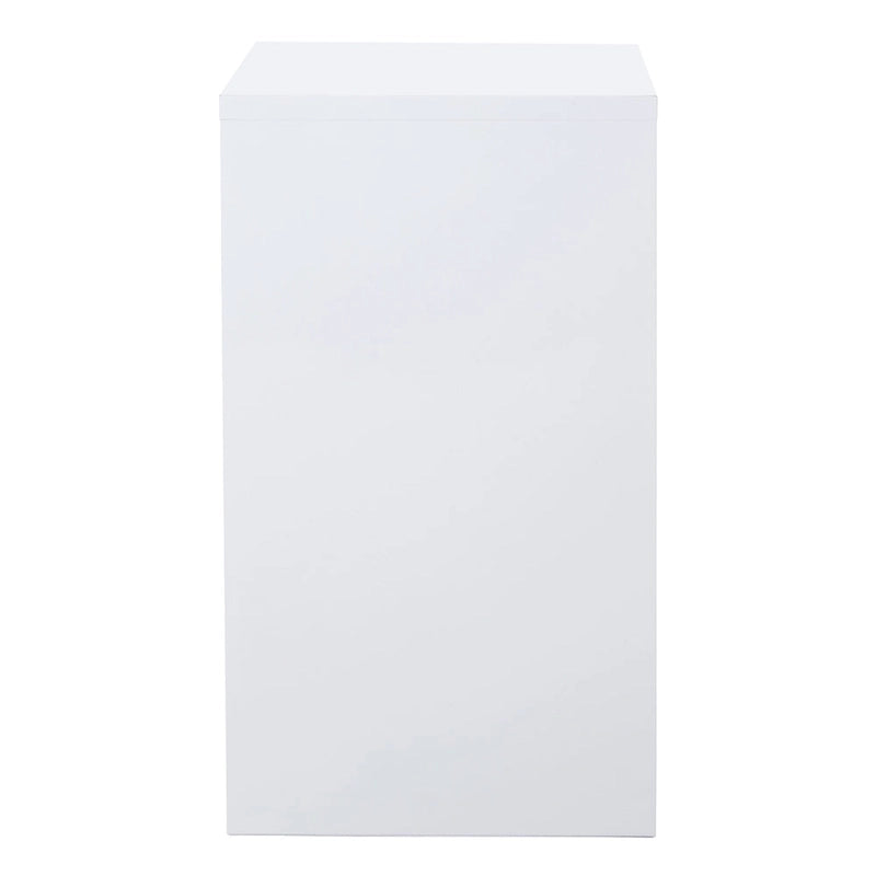 Classeur mobile métallique à 2 tiroirs verrouillables avec roulettes, blanc et multicolore