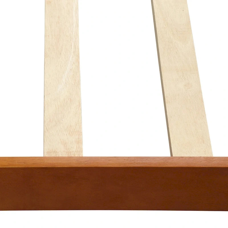 Lit plateforme en bois de pin avec tête de lit, pied de lit et lattes de support, chêne expresso