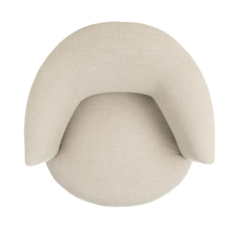 Fauteuil d'appoint en velours tonneau du milieu du siècle avec pieds dorés