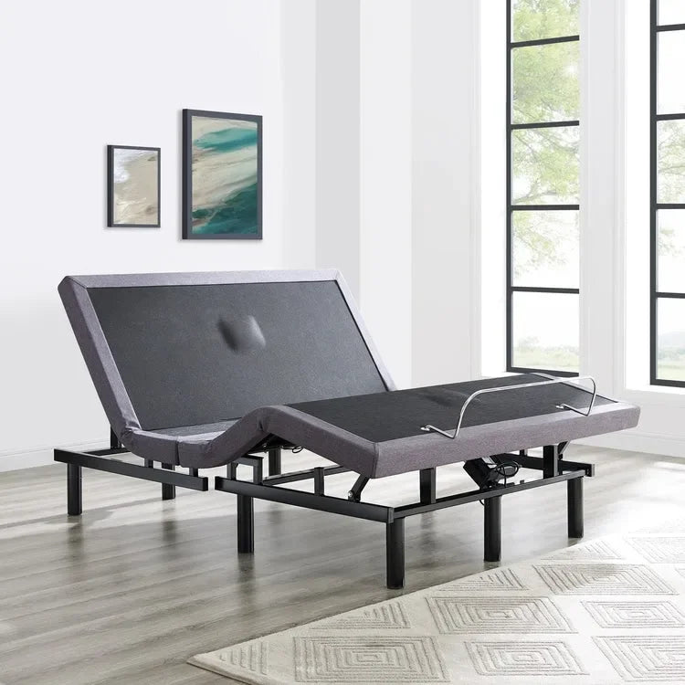 Idealbase Adjustable Bed Base with 3 Speed Foot Massage Head and Foot Incline Wireless Remote