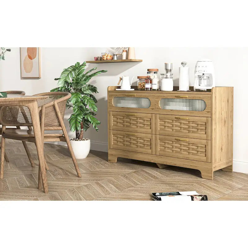 Wood Drawer Dresser for Bedroom