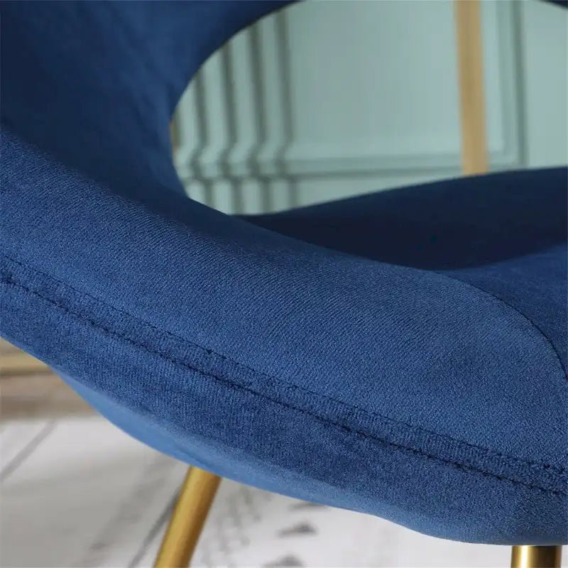 Fauteuil d'appoint rond en velours avec piètement luge en métal doré, vert gris bleu