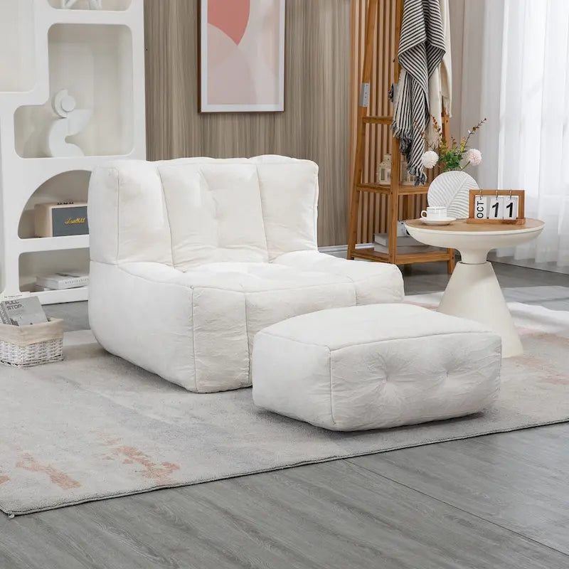 Fauteuil d'appoint surdimensionné en velours capitonné, siège de salon rembourré en mousse souple