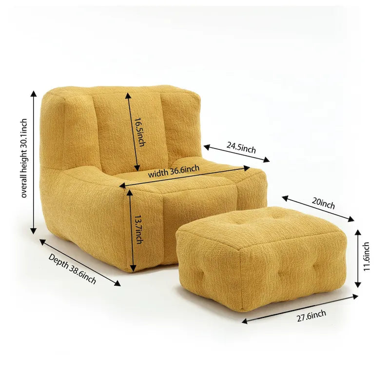 Fauteuil d'appoint surdimensionné en velours capitonné, siège de salon rembourré en mousse souple