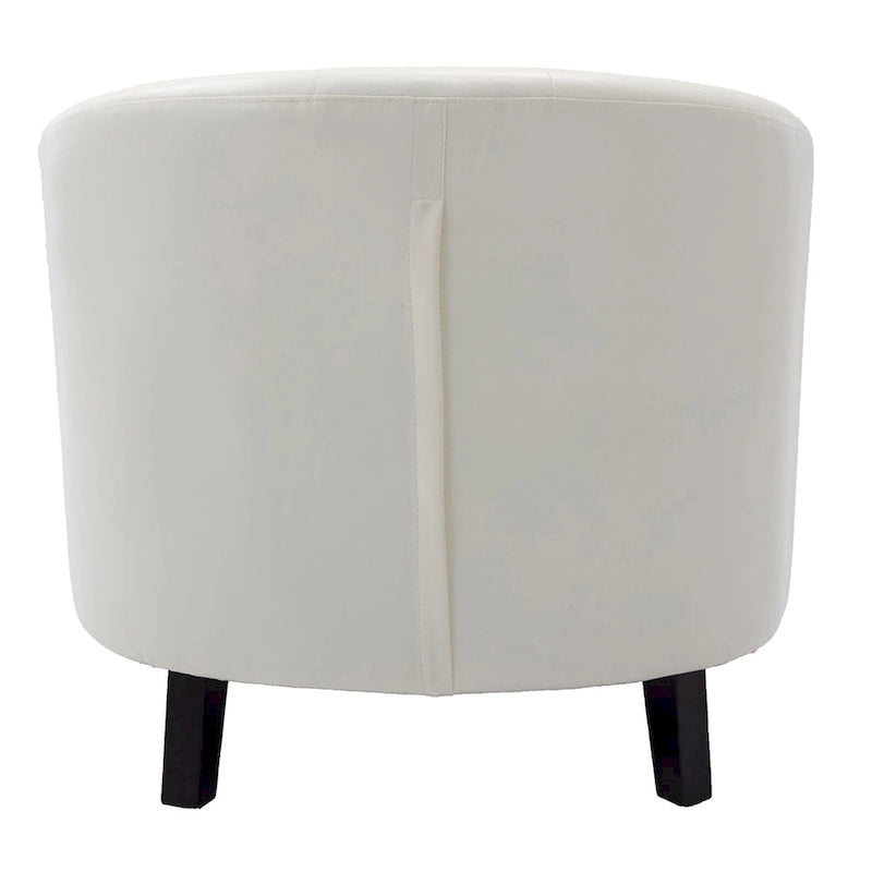 Fauteuil d'appoint capitonné en cuir PU avec clous décoratifs pour salon