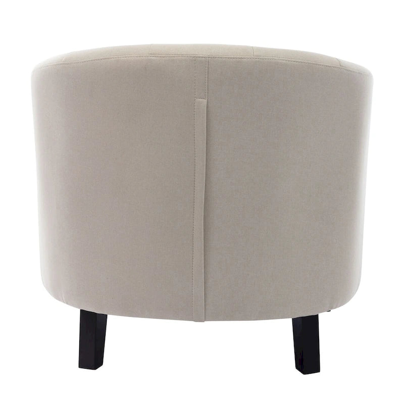 Fauteuil d'appoint capitonné en cuir PU avec clous décoratifs pour salon