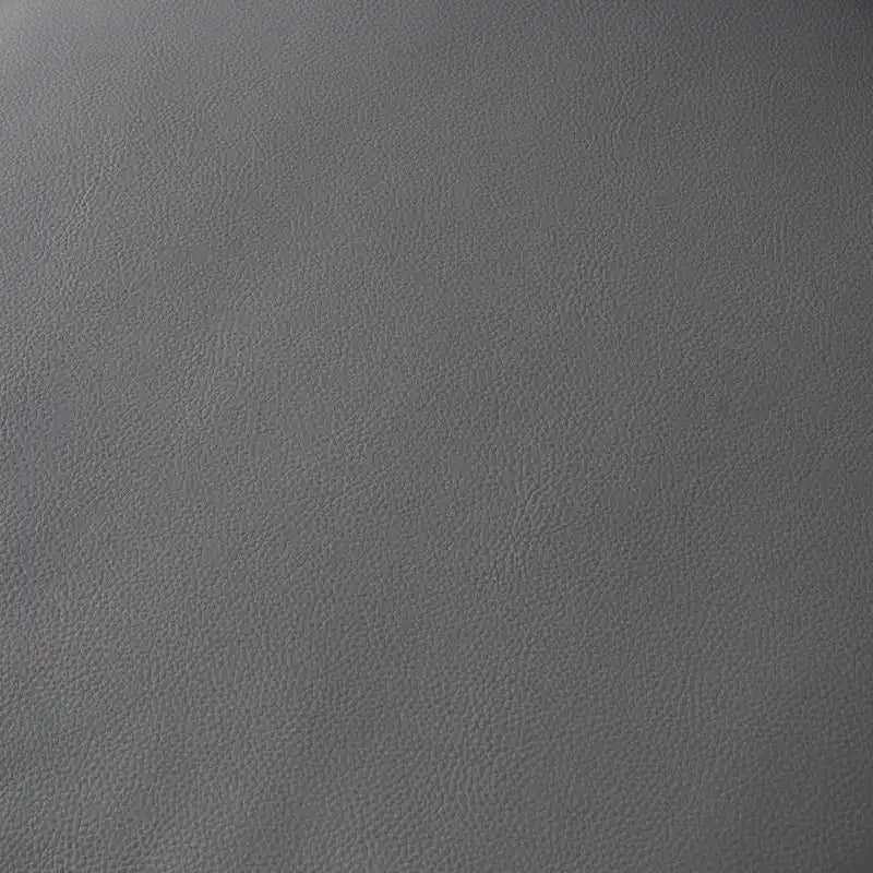 Canapé d'angle en cuir technique gris foncé avec accoudoirs roulés